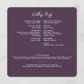 フローラミニマル植物ナス紫結婚の プログラム (裏面)