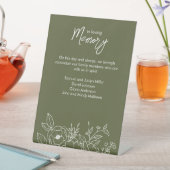 フローラミニマル植物性モスグリーンインメモリアム 台座サイン (インサイチュ)