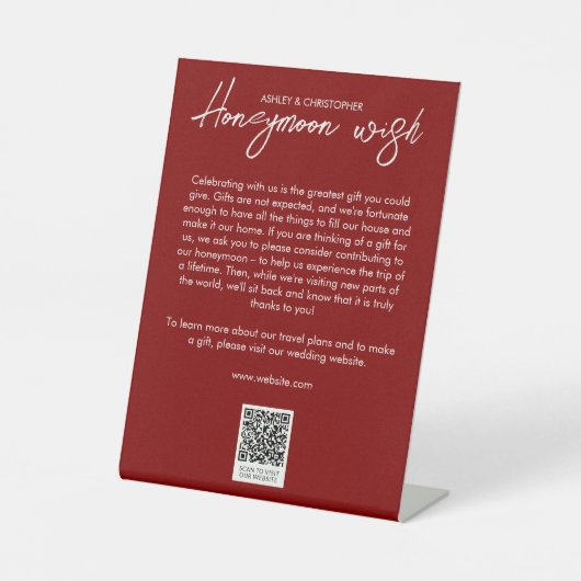 フローラミニマル植物性ルビーレッドハネムーンファンド 台座サイン (正面)