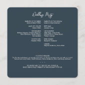 フローラミニマル植物海軍ブルー結婚ズ プログラム (裏面)