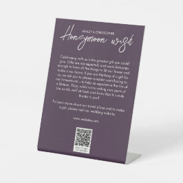 フローラミニマル植物紫色ハネムーン基金 台座サイン