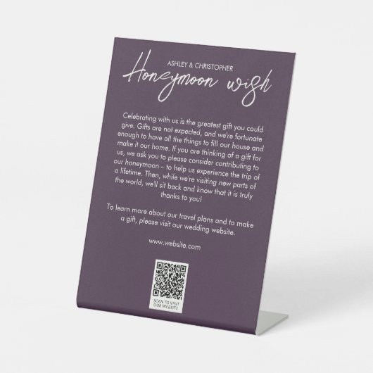 フローラミニマル植物紫色ハネムーン基金 台座サイン (正面)