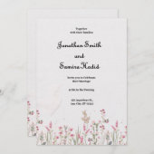 フローラミニマル結婚式招待状 招待状 (正面/裏面)