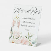 フローラミモサバーサイン、シック書モダン道 台座サイン (正面)