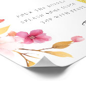 フローラミモサバー標識ブライダルシャワー ポスター (角)