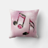 フローラミュージックノートPink Snowflaks クッション (裏面)