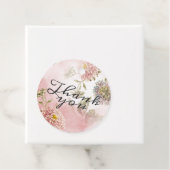 フローラミュートされたピンクと白のメッセージカード フェイバータグ (インサイチュ)