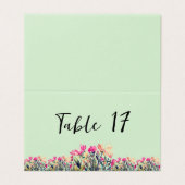 フローラミントグリーンテーブル番号カード (外部フラット)