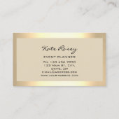 フローラミントグリーンユーアリプタス金ゴールドイベントプランナー 名刺 (裏面)