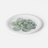 フローラミントグリーン多肉性サボテンの結婚披露宴 ペーパープレート (アングル)