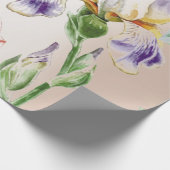 フローラミントトロピカルバラピンククリーミーパール ラッピングペーパー (角)