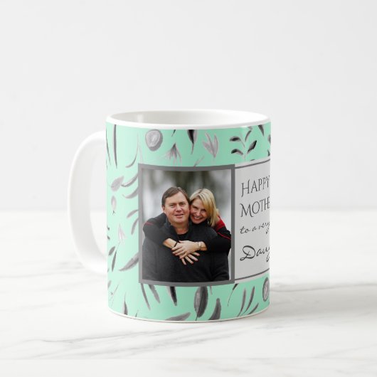 フローラミントハッピーマザーの日の娘の写真 コーヒーマグカップ (正面左)