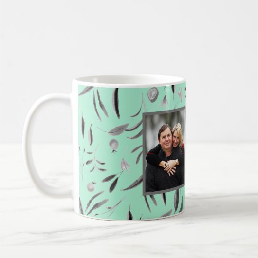 フローラミントハッピーマザーの日の娘の写真 コーヒーマグカップ (左)