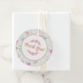 フローラミント金ゴールド紅茶パーティー赤ちゃんシャワーありがとう フェイバータグ (インサイチュ)