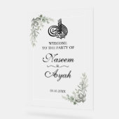 フローラムスリムエレガントイスラム系アラビアパーティー霜 アクリルサイン (傾斜)