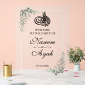 フローラムスリムエレガントイスラム系アラビアパーティー霜 アクリルサイン (ウェディング)