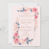 フローラムスリム結婚式招待状 – イスラーム結婚ズ 招待状 (裏面)