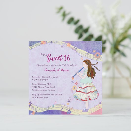 フローラムーススウィート16バースデーパーティー 招待状 (スタンド正面)
