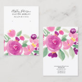 フローラムーブ紫水彩イヤリングディスプレイ 名刺 (正面/裏面)