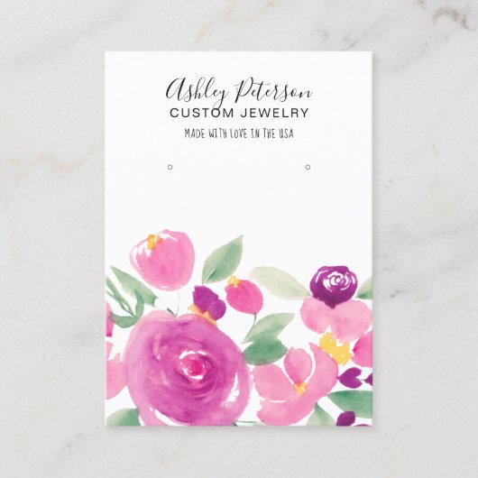 フローラムーブ紫水彩イヤリングディスプレイ 名刺 (正面)