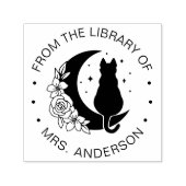 フローラムーンキャットブックライブラリ先生 セルフインキングスタンプ (デザイン)