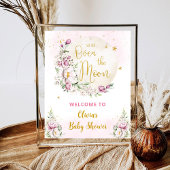 フローラムーンピンクのウェルカムサイン ポスター