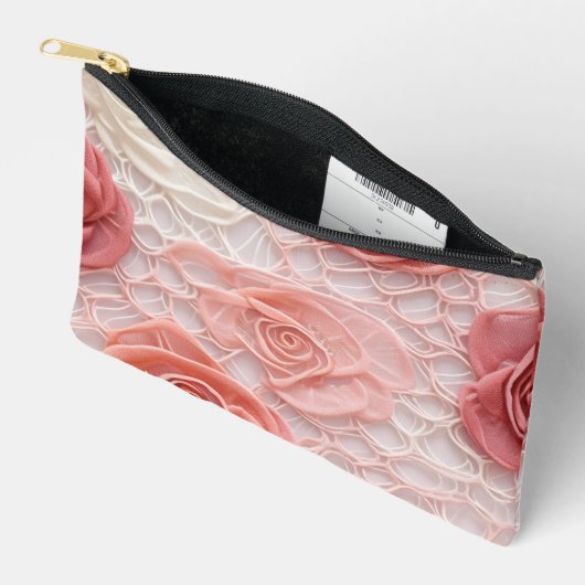 フローラメイクアップアクセサリーバッグ アクセサリーポーチ (見開き)