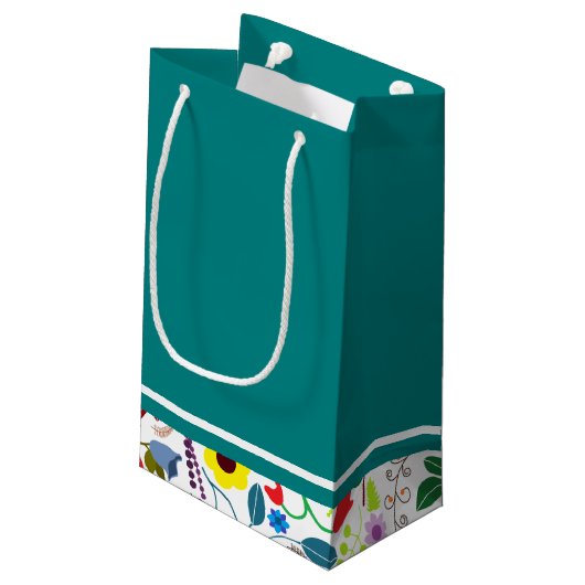 フローラメイスンジャーの赤ちゃんシャワー スモールペーパーバッグ (裏面アングル)