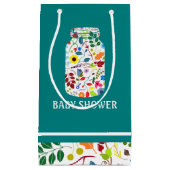 フローラメイスンジャーの赤ちゃんシャワー スモールペーパーバッグ (正面)