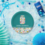 フローラメイスンジャーの赤ちゃんシャワー ペーパープレート (パーティー)