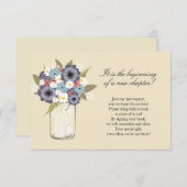 フローラメイスンジャーの赤ちゃんシャワー 招待状 (正面/裏面)