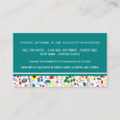 フローラメイスンジャーブベイビーシャワーチケット招待状 エンクロージャーカード (裏面)