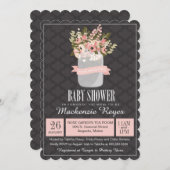 フローラメイスンジャーブベイビーシャワー招待状 招待状 (正面/裏面)