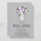 フローラメイスンジャーブライダルシャワー 招待状 (正面/裏面)