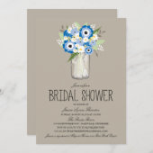 フローラメイスンジャーブライダルシャワー 招待状 (正面/裏面)