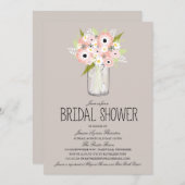 フローラメイスンジャーブライダルシャワー 招待状 (正面/裏面)