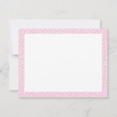 フローラメイスンジャールピンクボウガールベビー文房具 サンキューカード (裏面)