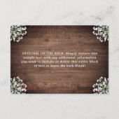 フローラメイスンジャールライツモノグラム結婚ズ詳細 エンクロージャーカード (裏面)