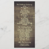 フローラメイスンジャー田舎結婚式プログラム プログラム (裏面)