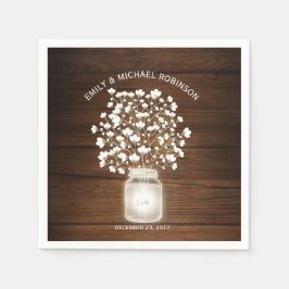 フローラメイスンジャー結婚ルスネス スタンダードカクテルナプキン