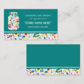 フローラメイスンジャー赤ちゃんシャワーギフトレジストリ エンクロージャーカード (正面/裏面)