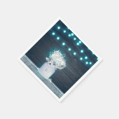 フローラメイスンジャー&ブルーラ素朴イツ結婚 スタンダードカクテルナプキン (角)