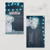 フローラメイスンジャー&ブルーラ素朴イツ結婚 名刺 (正面/裏面)