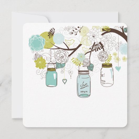 フローラメイソンジャースブライダルシャワー 招待状 (裏面)