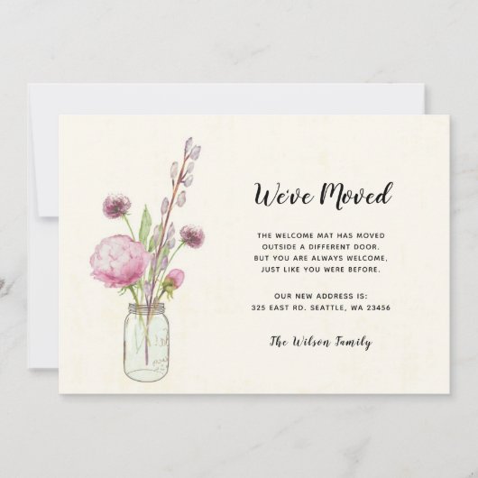 フローラメイソンJar我々は新しいアドレスを移動した (正面)