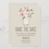 フローラメイソンJAR日付を保存 セーブザデート (正面/裏面)