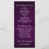 フローラメイソンjar紫のエレガントな結婚式プログラム プログラム (裏面)