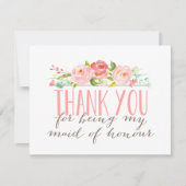 フローラメイド・オブ・オーナー(花嫁付き添い人)ありがとう サンキューカード (正面)