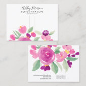 フローラメイヴ水カラーヘアクリップのバーレット表示 名刺 (正面/裏面)