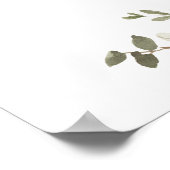 フローラメイヴ赤面エレガントなウェディングウェルカムサイン ポスター (角)